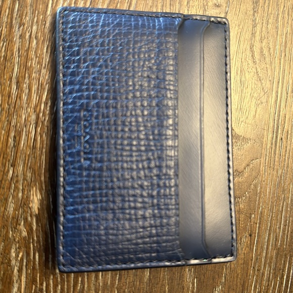 COACH BLUE CREDIT CARD CASE - Picture 2 of 2